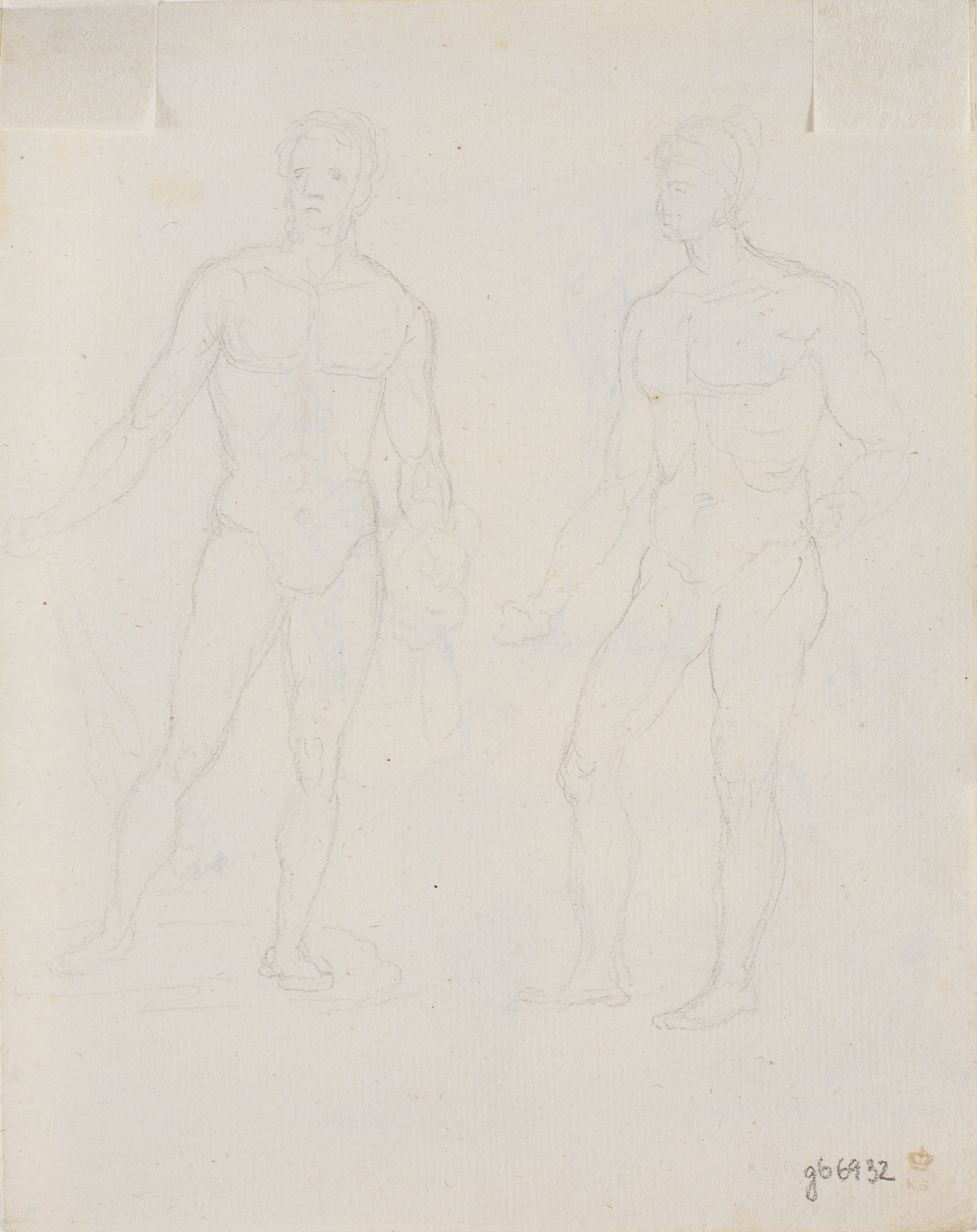 To nøgne mandlige modelstudier